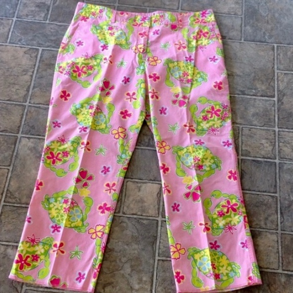 Lilly Pulitzer Muscle Beach crab capris pants